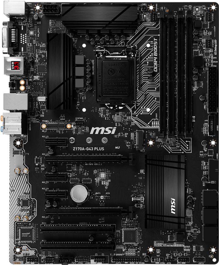 MSI Z170A-G43 Plus - Motherboard Specifications On MotherboardDB
